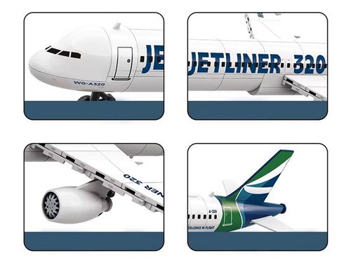 KONSTRUKCYJNY MODEL  KLOCKI PASAŻERSKI SAMOLOT na Arena.pl