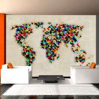Fototapeta - World Map - a kaleidoscope of colors 200x154