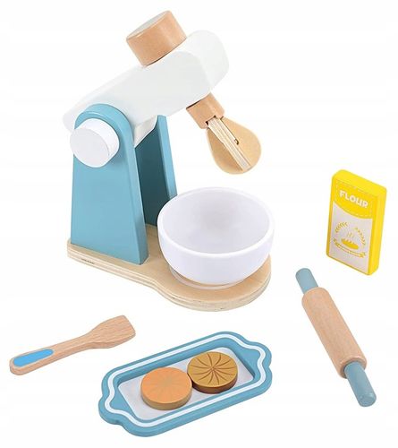 Zabawka Edukacyjna DREWNIANY MIKSER BLENDER ROBOT KUCHENNY DLA DZIECI 3+ na Arena.pl