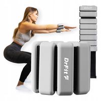 DrFit silikonowe obciążniki na kostki nadgarstki regulacja 2x 0,45kg szare