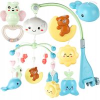 KARUZELKA DO ŁÓŻECZKA PROJEKTOR GWIAZD REGULACJA GŁOŚNOŚCI KSIĘŻYC ŚWIECI