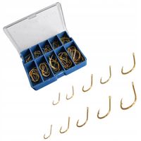 ZESTAW HACZYKÓW 70 SZT ZŁOTE Z ŁOPATKA ZADZIOREM