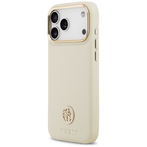 etui guess grained strass logo magsafe   do iphone 17 pro max beżowy na Arena.pl