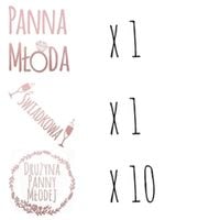 Gry - Zestaw 12 Rose Gold Tatuaży Na Wieczór Panieński