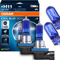 ŻARÓWKI OSRAM H11 COOL BLUE BOOST 5500K 80W BIAŁE ŚWIATŁO + W5W WHITE EFFECT