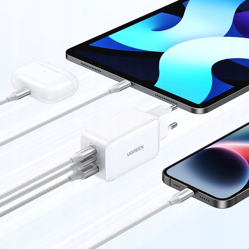 ŁADOWARKA UGREEN Nexode, 2xUSB-C, USB-A 3.0, PD3.0, QC4.0, GaN, 65W na Arena.pl