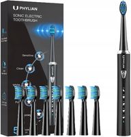 PHYLIAN H7 Sonic elektryczna szczoteczka do zębów + 8 wymiennych końcówek