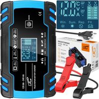 Prostownik samochodowy do akumulatorów LTC LX1204 12 V 24 V LCD ładowarka