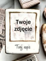 CIASTKO TWOJE ZDJĘCIE I NAPIS DLA BABCI I DZIADKA W PUDEŁKU