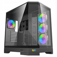 DarkFlash DQX90 Obudowa Komputerowa ATX Cube Case Gaming ARGB Czarna