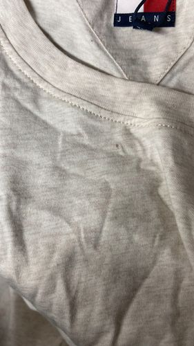 Tommy Jeans SLIM LINEAR CHEST TEE - T-Shirt basic - oat 3XL na Arena.pl