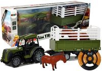 ND24_8431 Zielony Traktor z Wysoką Przyczepą Fi