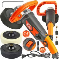 POLERKA SAMOCHODOWA SZLIFIERKA Z REGULACJĄ DO POLEROWANIA AUTA+ GĄBKI BJC