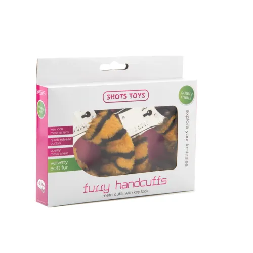 shots toys kajdanki futrzane pantera z bezpiecznym zamkiem na Arena.pl