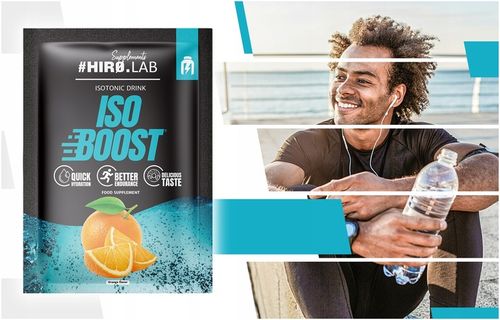 IZOTONIK ISO KONCENTRAT NAWODNIENIE ELEKTROLITY pomarańcz 25x 25g box hiro na Arena.pl