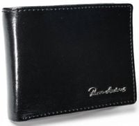 Skórzany portfel męski w wersji poziomej z membraną rfid stop