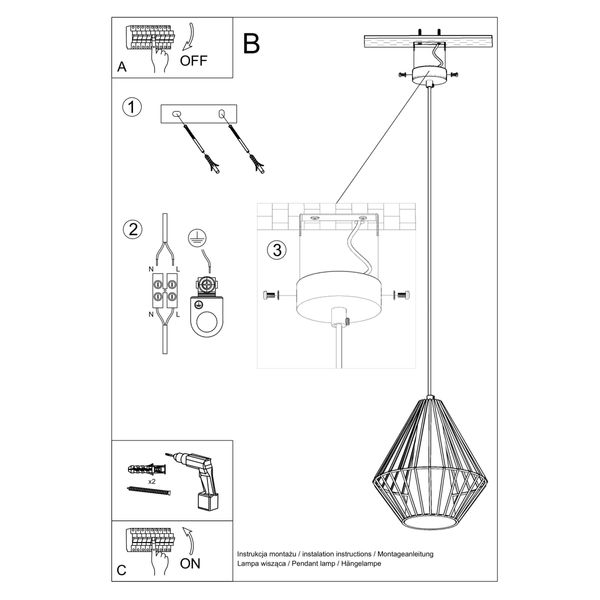Lampa wisząca DEMI biała zdjęcie 5