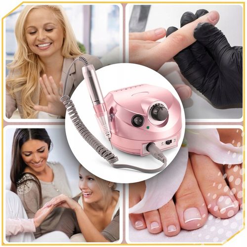 FREZARKA DO PAZNOKCI MANICURE PEDICURE 65W PROFESJONALNA MOCNA zestaw frezy na Arena.pl