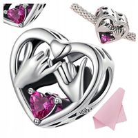 Charms zawieszka Serce PRZYJAŹŃ przysięga friends charms SREBRO próba