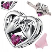 Charms zawieszka Serce PRZYJAŹŃ przysięga friends charms SREBRO próba