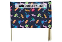 PARAWAN PLAŻOWY Kolorowe palmy z indywidualnym napisem 5 PANELI 37.5