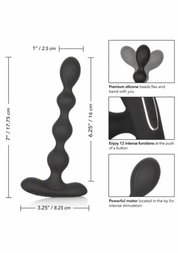 calexotics eclipse slender beads silikonowy masażer z 12 trybami wibracji na Arena.pl