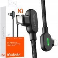 mcdodo kabel kątowy 90° usb-c lightning dwustronny do iphone 13 14
