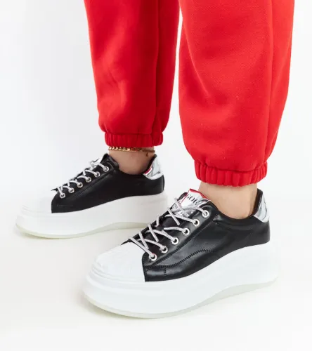 Czarne sneakersy na platformie GOE NN2N4034 38 na Arena.pl