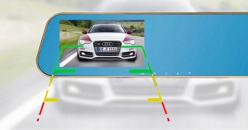 WIDEOREJESTRATOR LUSTERKO KAMERA SAMOCHODOWA COFANIA PRZÓD TYŁ MENU PL na Arena.pl