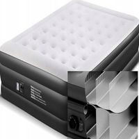 BARDZO MOCNY Materac Dmuchany DWUOSOBOWY z WBUDOWANYM STELAŻEM Łóżko