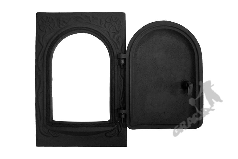 DRZWI D7 - 45X30 CM WYPUKŁE żeliwne do pieca piecowe kaflowe zdjęcie 3