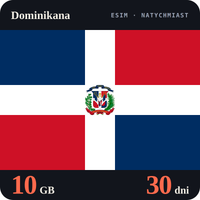 Karta eSIM Internet Dominikana 10 GB na 30 dni - bez rejestracji