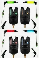ZESTAW 4x SYGNALIZATOR WODOODPORNY WĘDKARSKI CZUJNIK LINIA 8LED+ 4x SWINGER