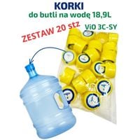 KORKI do butli na wodę 18,9L, ViO 3C-SY, ZESTAW - 20 szt, ŻÓŁTY