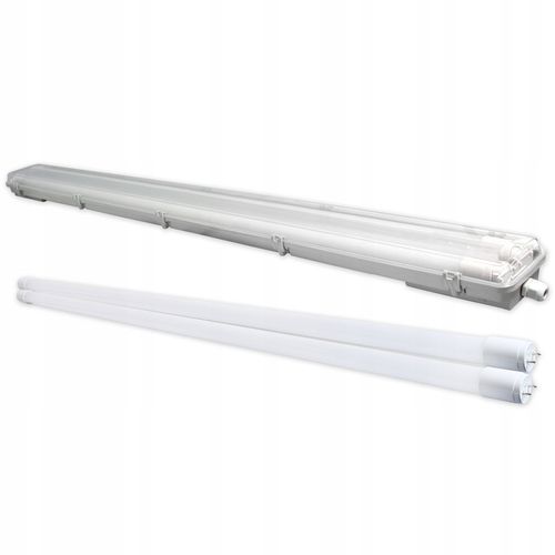 Oprawa hermetyczna 120cm Lampa LED do garażu natynkowa + 2x świetlówka LED na Arena.pl