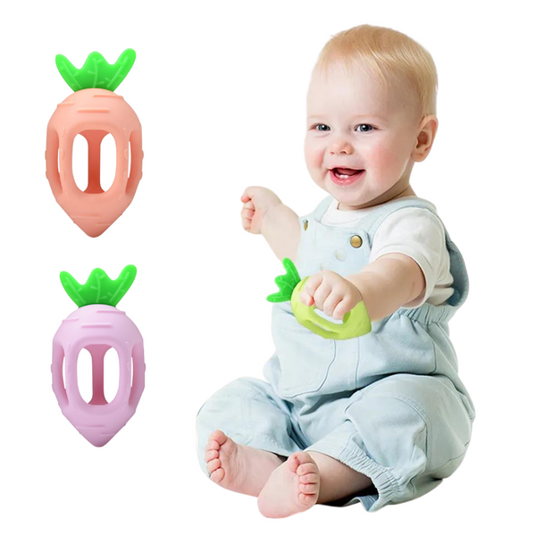 GRYZAK DLA DZIECI RZODKIEWKA Z UCHWYTAMI POMARAŃCZ zdjęcie 4