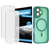 2x folia ochronna do iphone 17 + magsafe etui zielone tpu