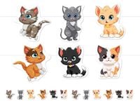 Girlanda papierowa Kotki, 500 cm