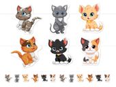 Girlanda papierowa Kotki, 500 cm