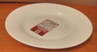 talerz deserowy biała porcelana 19cm opaline