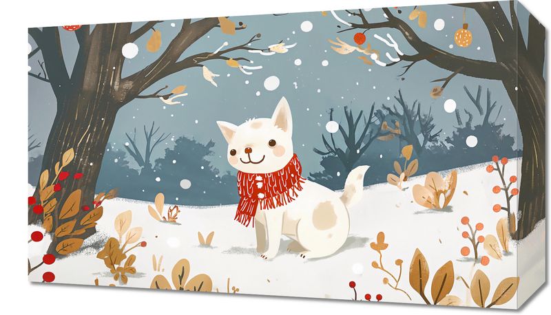 Obraz 50x30cm Śnieżny Kompan zdjęcie 1