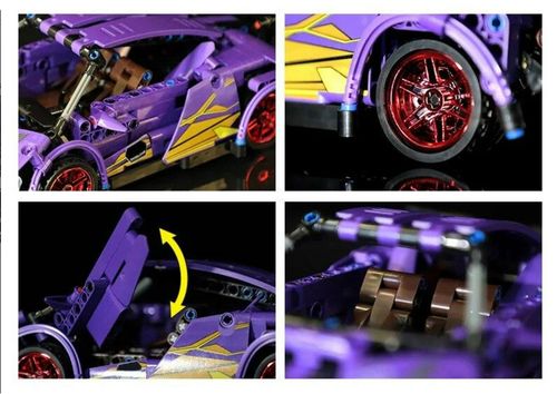 Zestaw Klocków Auto Sportowe Fioletowe 470El. na Arena.pl