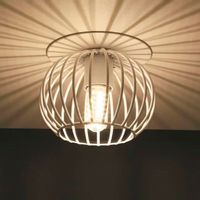 Biała lampa sufitowa 2268743 industrialna do przedpokoju druciak