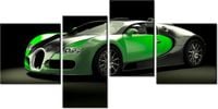 140CM 70 OBRAZ ZIELONE BUGATTI VEYRON ŚCIENNY