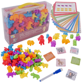 Zestaw Edukacyjny Nauka Liczenia Kolorów Gra Montessori Sorter Karty