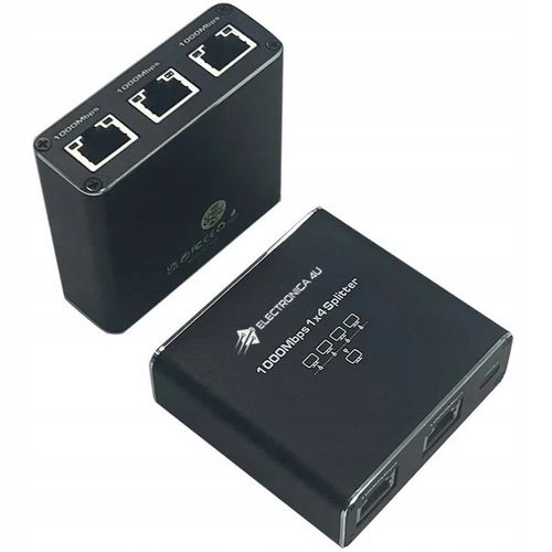 Adapter rozdzielacz mini Switch splitter LAN Ethernet RJ45 4xRJ45 1000M 1GB na Arena.pl