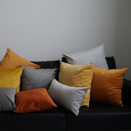 Poszewka SZARA poduszka aksamitna dekoracyjna 50X50CM na Arena.pl