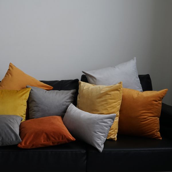 Poszewka SZARA poduszka aksamitna dekoracyjna 50X50CM zdjęcie 4