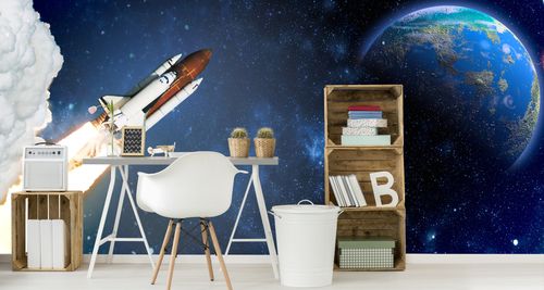 Fototapeta RAKIETA Ziemia Planeta Kosmos Gwiazdy 270cm x 180cm na Arena.pl