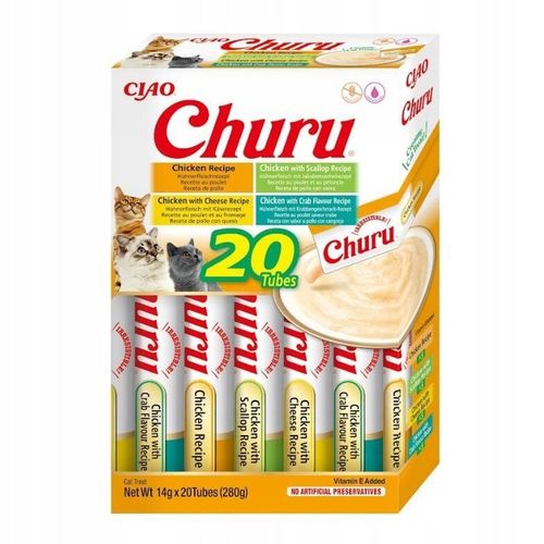 Inaba Cat Churu 20x14g (280g) Kremowy Przysmak Dla Kota Mix Z Kurczakiem na Arena.pl